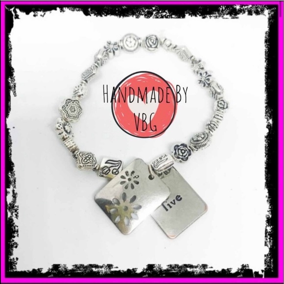 New Handmade Spring Bloom Live 2 Panel Flowers BOHO Sterling Silver Bracelet - Picture 11 of 12
